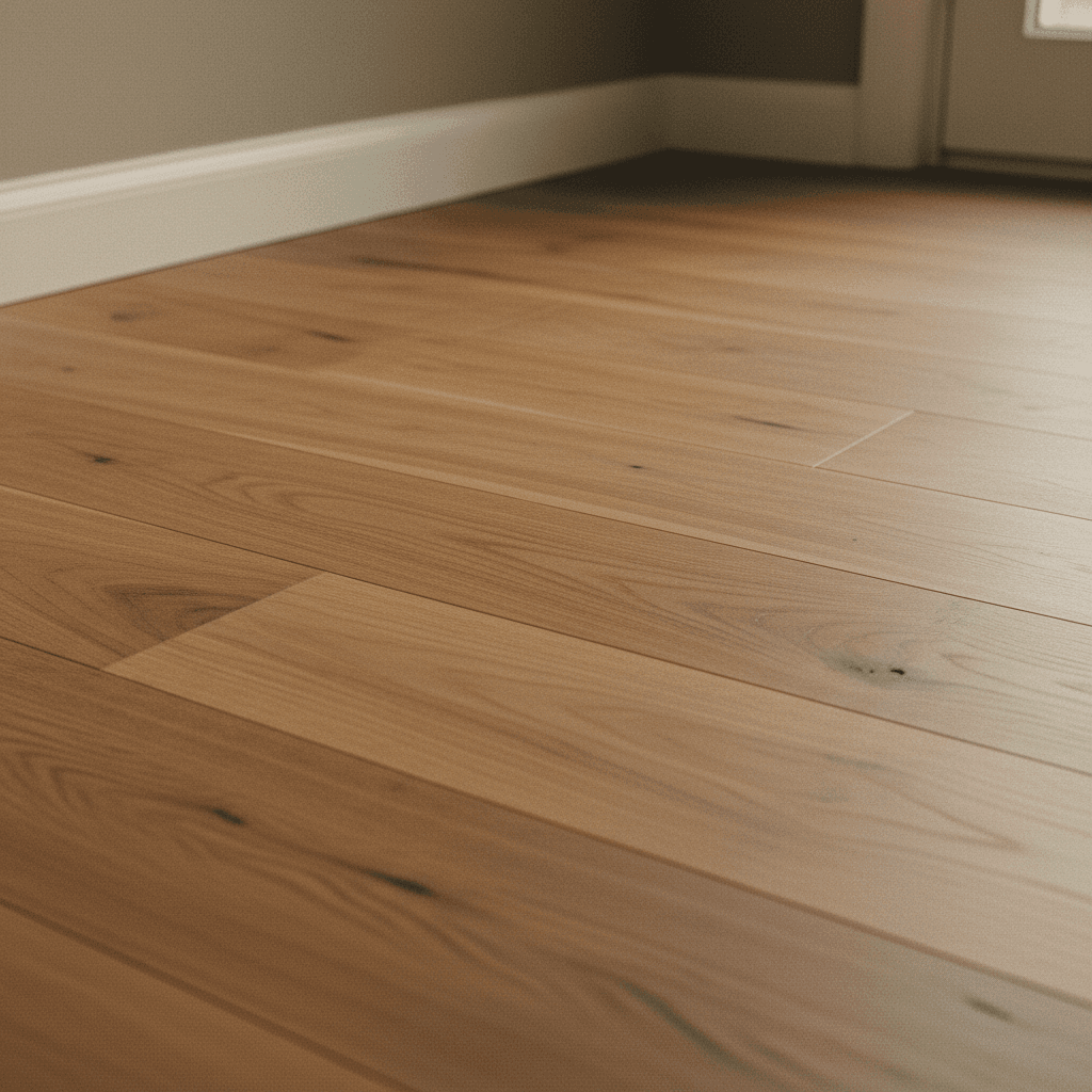 High-quality engineered wood flooring with flawless installation